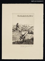 主要名稱：藏書票—眺望山谷圖檔，第1張，共1張