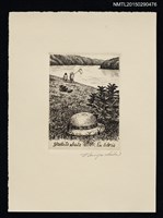 主要名稱：藏書票—湖畔の麦藁帽子圖檔，第1張，共1張