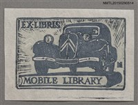 主要名稱：藏書票—黑漆老爺車 圖檔，第1張，共1張