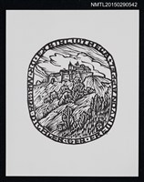 主要名稱：藏書票—矗立遠方的建築圖檔，第1張，共1張