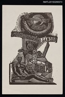 主要名稱：藏書票—男子與建築圖檔，第1張，共1張