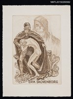 主要名稱：藏書票—騎士守護女人圖檔，第1張，共1張