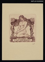 主要名稱：藏書票—跪坐的人圖檔，第1張，共1張