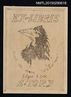 主要名稱：藏書票—QUOTH THE RAKEN（烏鴉）圖檔，第1張，共1張