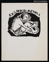 主要名稱：藏書票—坐著的人圖檔，第1張，共1張