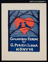 主要名稱：藏書票—雙鳥的愛戀圖檔，第1張，共1張