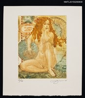 主要名稱：藏書票—地圖．地球儀上美女圖檔，第1張，共1張