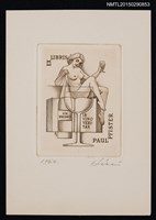 主要名稱：藏書票—阿爾薩斯葡萄酒與裸女圖檔，第1張，共1張