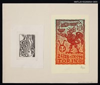 主要名稱：藏書票—抽象人物側臉圖檔，第2張，共2張