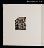 主要名稱：街景夜想（栗田政裕木口木版畫書票集）圖檔，第18張，共25張