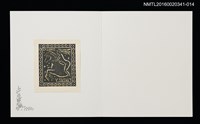 主要名稱：天馬に乗った織姬（上田治）/劃一題名：佐々木康之藏書票集圖檔，第1張，共1張