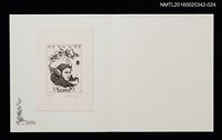 主要名稱：蘭シリーズ．2 恋人（多賀新）/劃一題名：佐々木康之藏書票集圖檔，第1張，共1張
