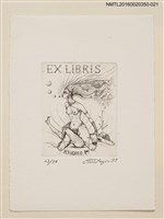 主要名稱：藏書票—精靈之性/劃一題名：內田市五郎藏書票集圖檔，第1張，共1張