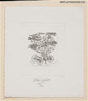 主要名稱：藏書票—四輪車與裸女/劃一題名：內田市五郎藏書票集圖檔，第1張，共1張