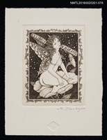 主要名稱：藏書票—花上蝶精/劃一題名：芥舟．原野賢吉藏書票集圖檔，第1張，共1張