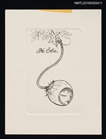 主要名稱：藏書票—人面花蕊圖檔，第1張，共1張