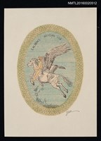 主要名稱：藏書票—騎乘飛馬圖檔，第1張，共1張