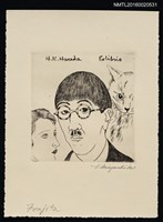 主要名稱：藏書票—FOUJITA（藤田嗣治）圖檔，第1張，共1張