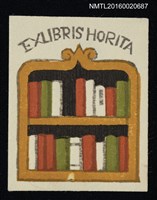 主要名稱：藏書票—書架圖檔，第1張，共1張