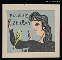 主要名稱：藏書票—人與鳥圖檔，第1張，共1張