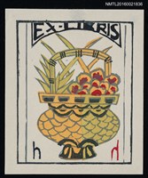 主要名稱：藏書票—果籃圖檔，第1張，共1張