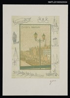 主要名稱：藏書票—英式城邊船河圖檔，第1張，共1張