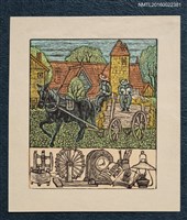 主要名稱：藏書票—歐式鄉間馬車圖檔，第1張，共3張