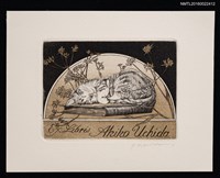 主要名稱：藏書票—貓愛書圖檔，第1張，共2張