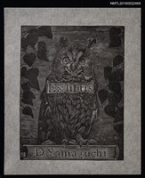 主要名稱：藏書票—貓頭鷹圖檔，第1張，共1張