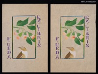 主要名稱：藏書票—花與鳥圖檔，第1張，共1張