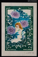 主要名稱：藏書票—花野間的裸女圖檔，第1張，共1張