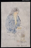 主要名稱：藏書票—女子閱讀圖檔，第2張，共2張