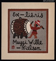 主要名稱：藏書票—打鼓圖檔，第1張，共2張