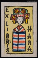 主要名稱：藏書票—あねさま人形圖檔，第1張，共1張