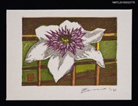 主要名稱：藏書票—クレマチス（鐵線蓮）圖檔，第1張，共1張