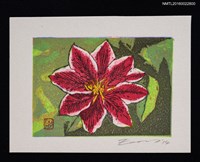 主要名稱：藏書票—テッセン（鐵線蓮）圖檔，第1張，共1張