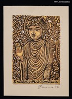 主要名稱：藏書票—三国伝來の釈迦如來圖檔，第1張，共1張