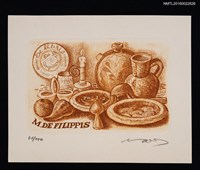 主要名稱：藏書票—匈牙利采格萊德靜物畫圖檔，第1張，共1張