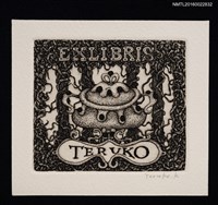 主要名稱：藏書票—藤蔓與鍋圖檔，第1張，共1張