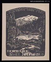 主要名稱：藏書票—山中湖景（黑）圖檔，第2張，共5張