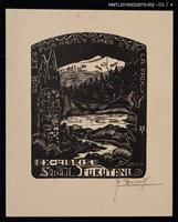 主要名稱：藏書票—山中湖景（黑）圖檔，第4張，共5張