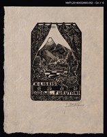 主要名稱：藏書票—窗外山景（黑）圖檔，第5張，共7張