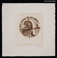 主要名稱：藏書票—畫具與高爾夫球桿圖檔，第1張，共1張