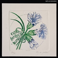 主要名稱：藏書票—藍紫花圖檔，第1張，共1張