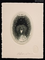 主要名稱：藏書票—薔薇之女圖檔，第1張，共2張