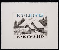 主要名稱：藏書票—覆雪的山屋圖檔，第1張，共2張