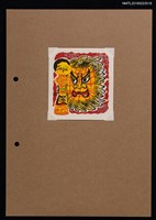 主要名稱：藏書票—獅頭與小芥子圖檔，第1張，共2張