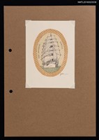 主要名稱：藏書票—古代大帆船圖檔，第1張，共1張