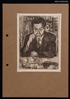 主要名稱：藏書票－阿部勊良像圖檔，第1張，共1張