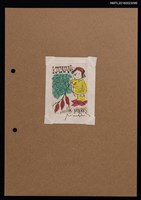 主要名稱：藏書票—挖番薯的小孩圖檔，第1張，共2張